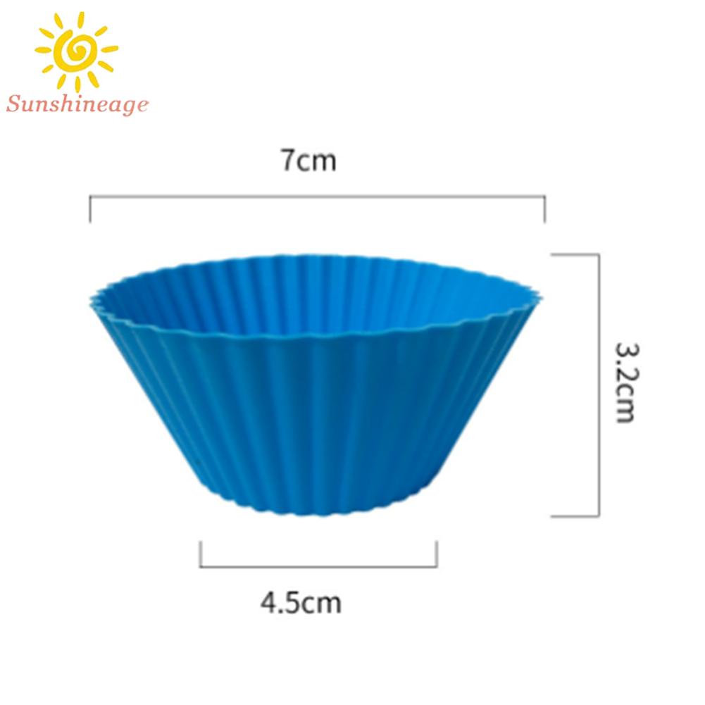 【Ready Stock】20Pcs Round Cup Cake Muffin Silicone Baking Mould Cupcake Case DIY Bake Mold