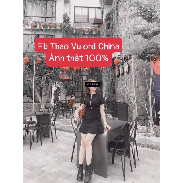 Đầm Khóa Ngực Xinh Xắn 2 Kiểu Tay Ngắn & Tay Dài ⚡️ẢNH THẬT⚡️Váy Đầm Đuôi Cá, Chất Cotton