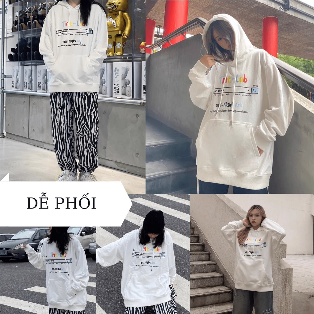 Áo hoodie nữ form rộng Min Room, áo nỉ unisex mũ hai lớp dày dặn AHTNT