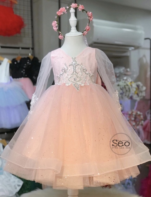 Vải lưới tutu voan mềm màu cam đào 1mxkhổ rộng 1,5m của Vải rẻ HB shop