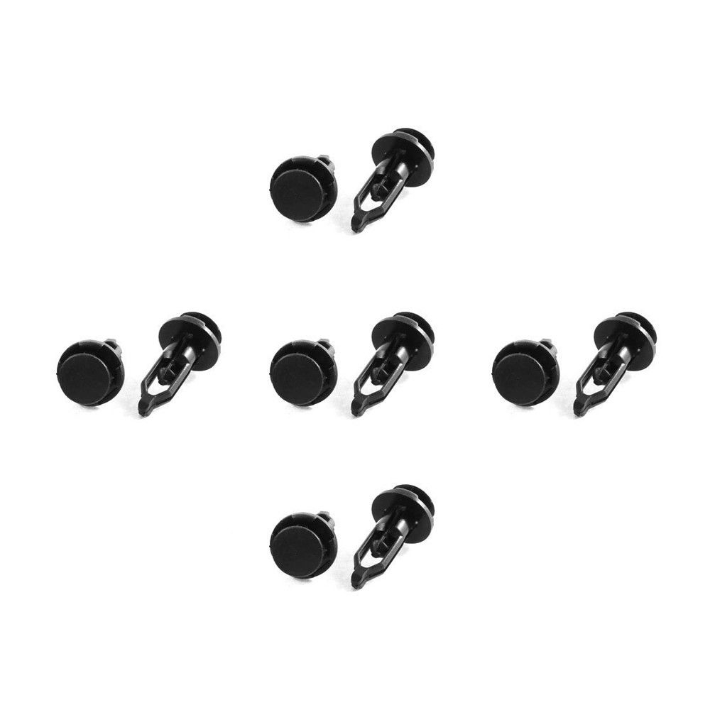 Bộ 10 cái đinh tán nhựa kẹp gắn bộ hãm xung xe hơi lỗ 9mm cho xe hơi