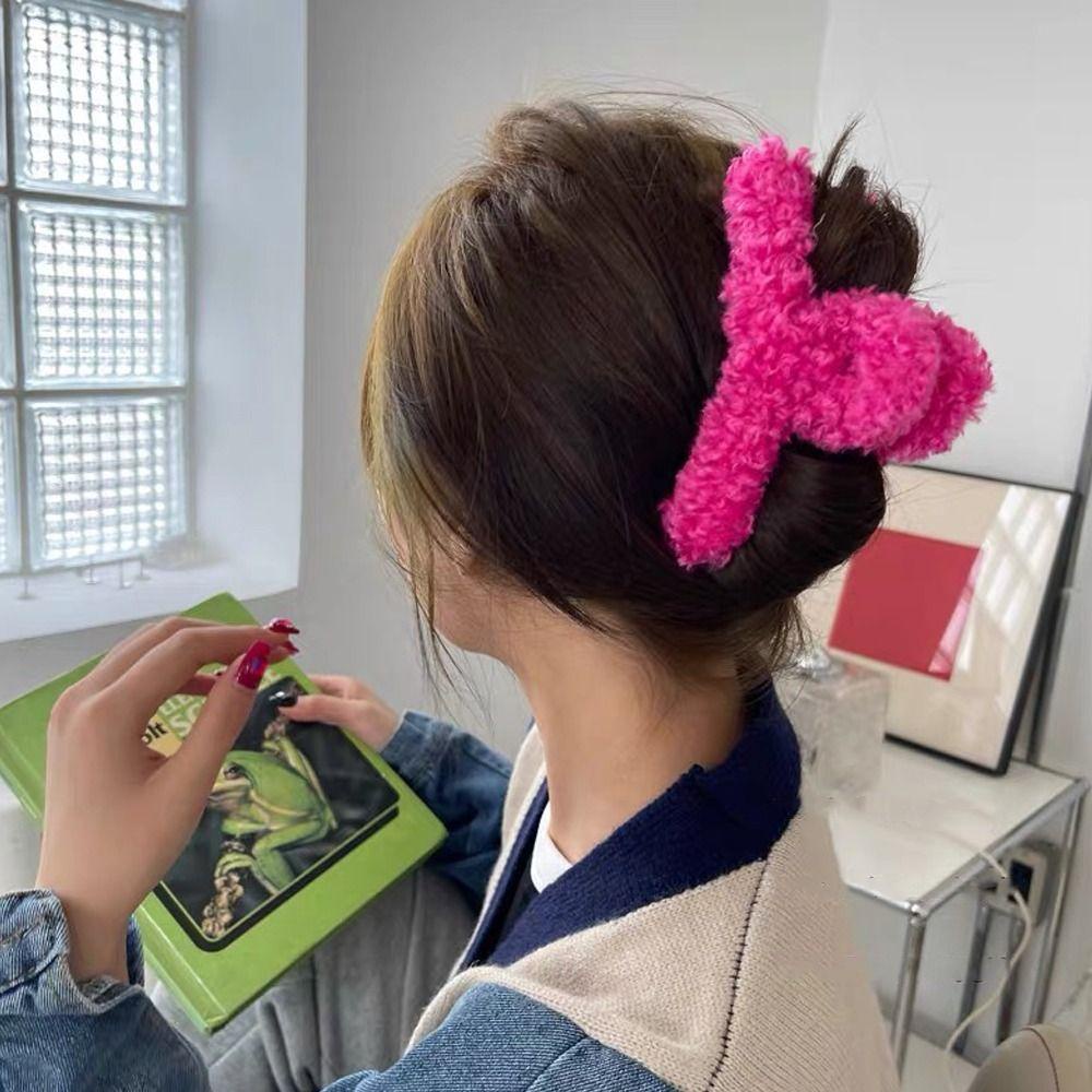 Kẹp Tóc Đuôi Ngựa Bằng Vải Bông Màu Ngà Đơn Giản Phong Cách Hàn Quốc Cho Nữ