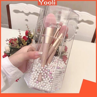 YOOLI Cọ trang điểm bằng nhựa PS Hộp đựng son môi acrylic trong suốt Hộp đựng son môi