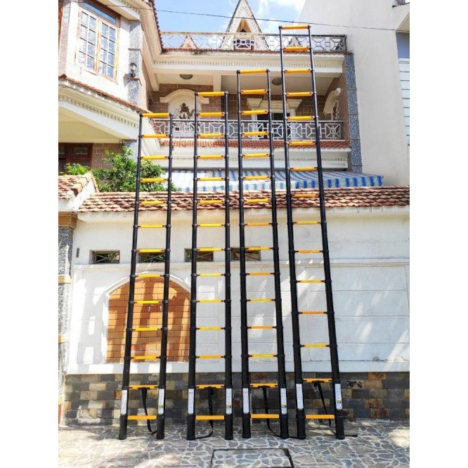 Thang nhôm rút xếp đơn 4.4M Sumika SKS440 tải trọng 300kg, bảo hành 2 năm, thang điện lạnh