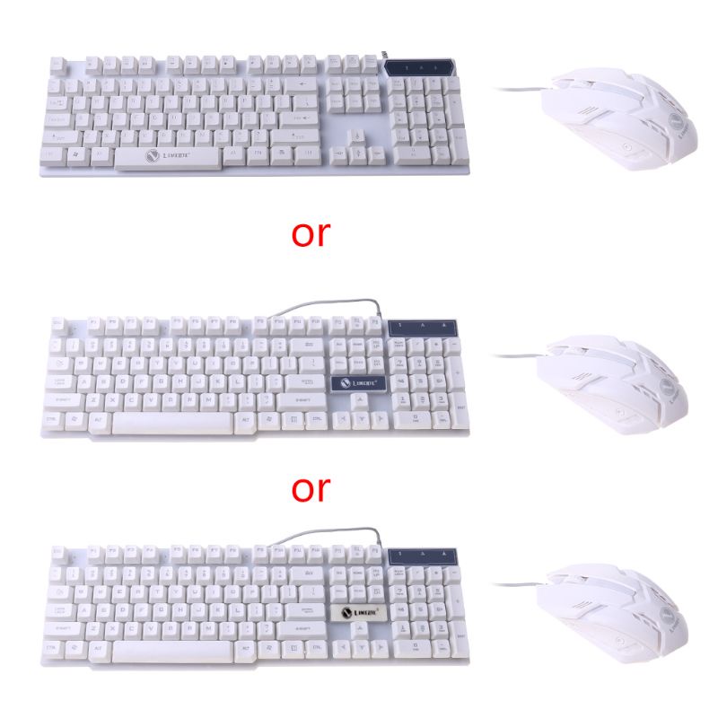 Combo BàN PhíM Cơ + ChuộT Gaming Có Dây + ĐèN LED Cho MáY TíNh