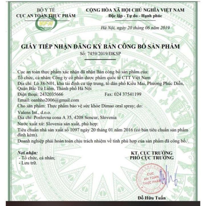 Keovon Spray Vitamin K2 Kích thích phát triển chiều cao cho trẻ em - Chai 25ml