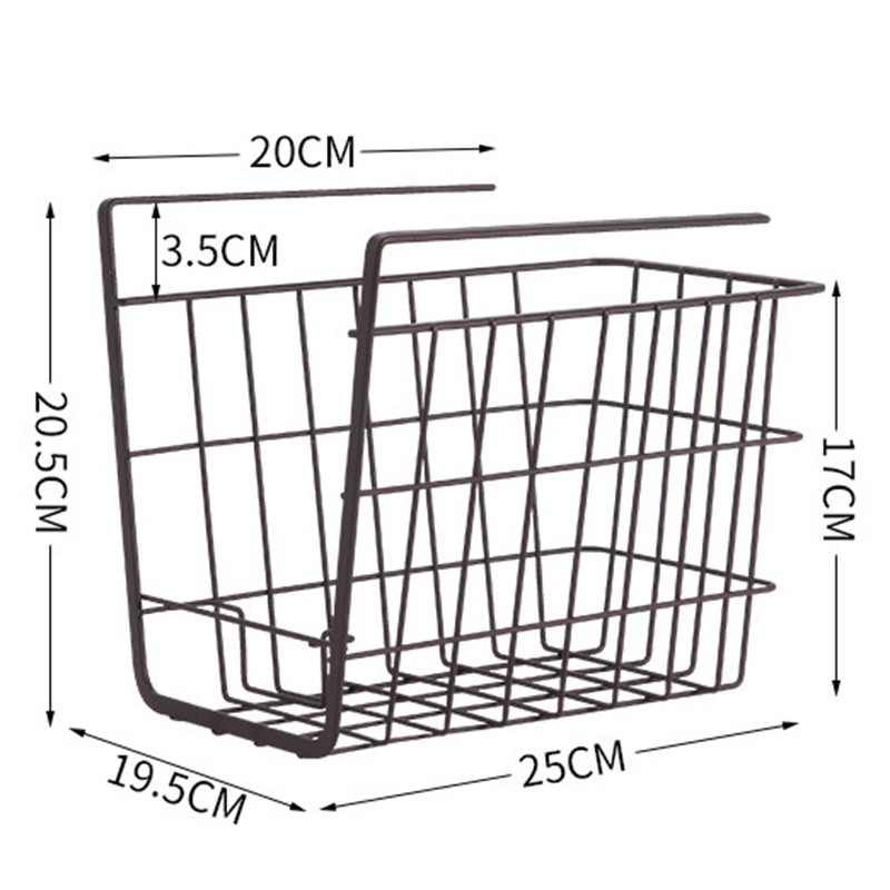 Rổ để đồ treo dưới kệ/tủ chén/cửa ra vào
