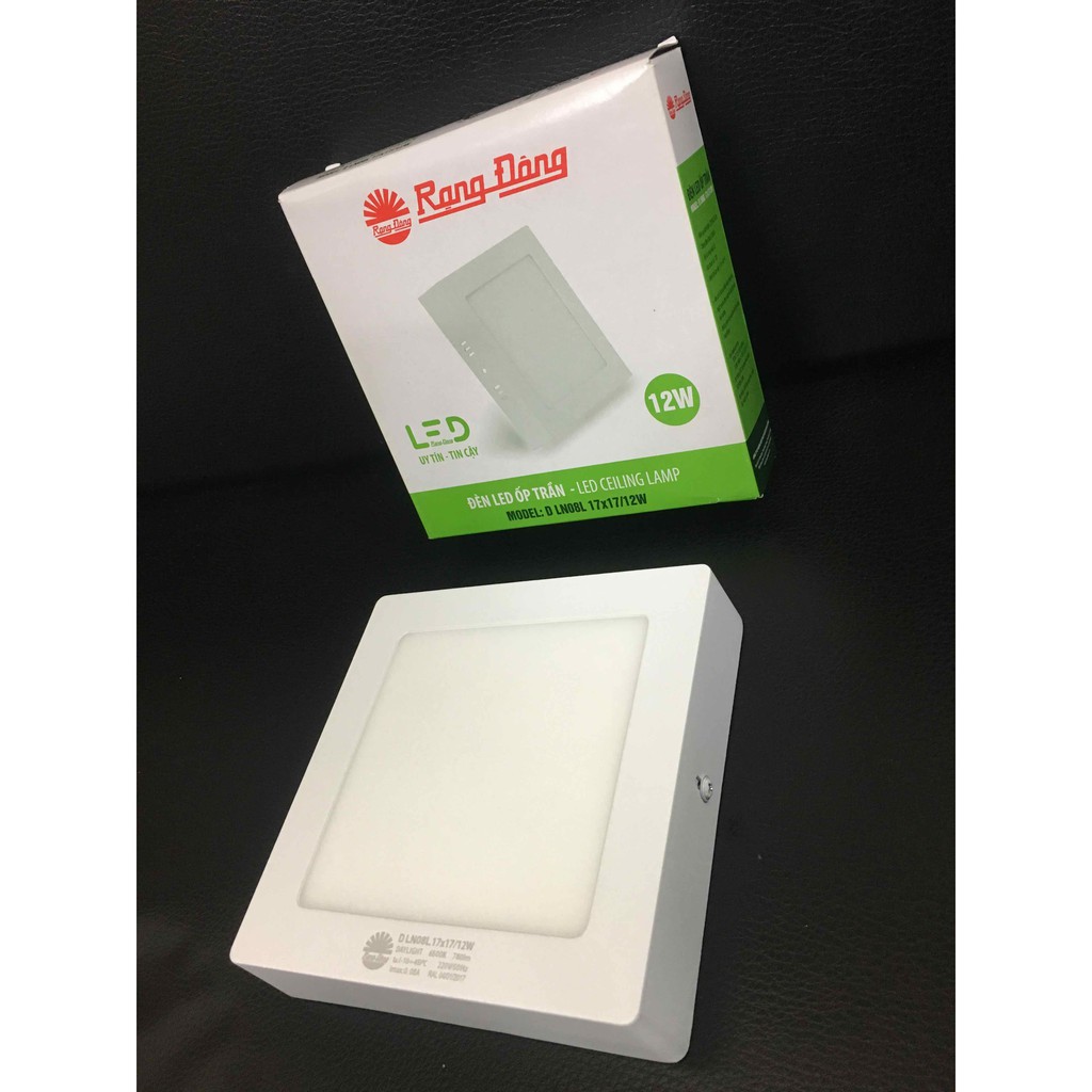 Đèn LED Ốp trần Vuông 12W Rạng Đông D LN08L 17x17/12W