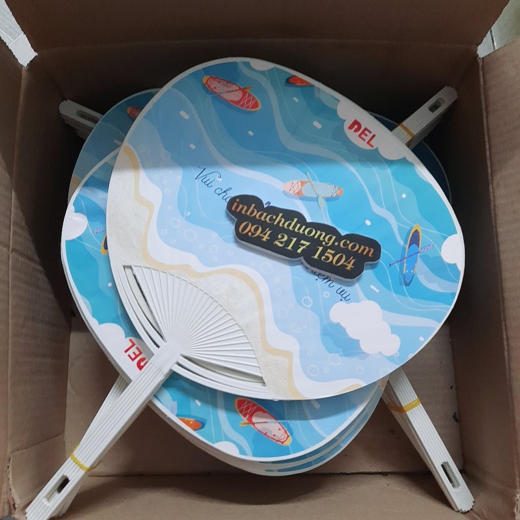 Nhận in quạt nhựa theo yêu cầu In Bạch Dương