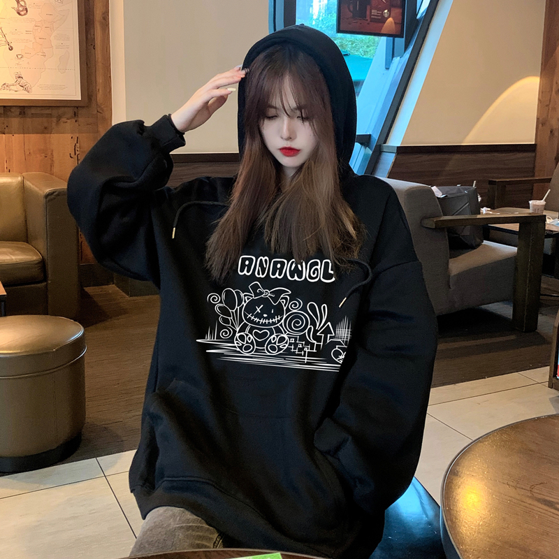 NRVP Áo sweater thu đông xu hướng mới tay dài dáng rộng cho nữ