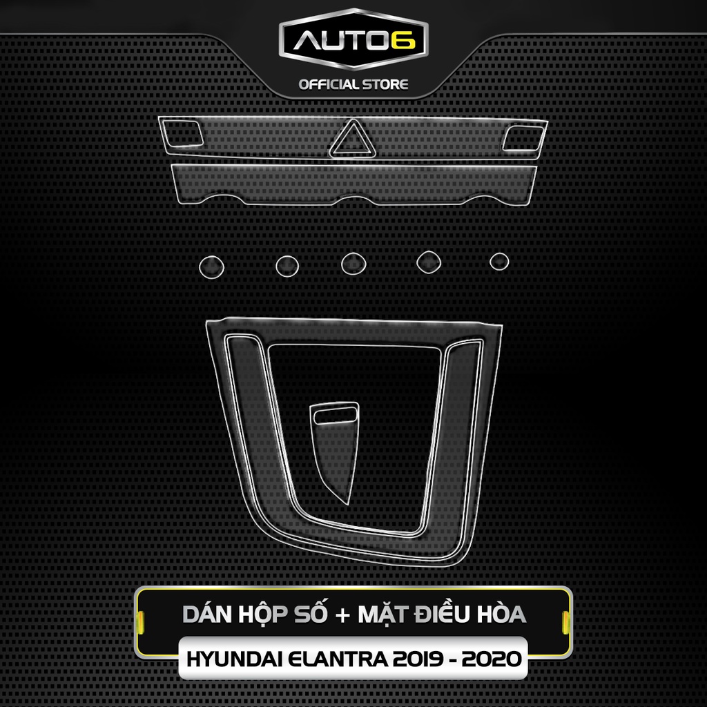 Bộ 5 chi tiết Film PPF trong suốt dán xe ELANTRA 16-21- chống xước bảo vệ nội thất ô tô - AUTO