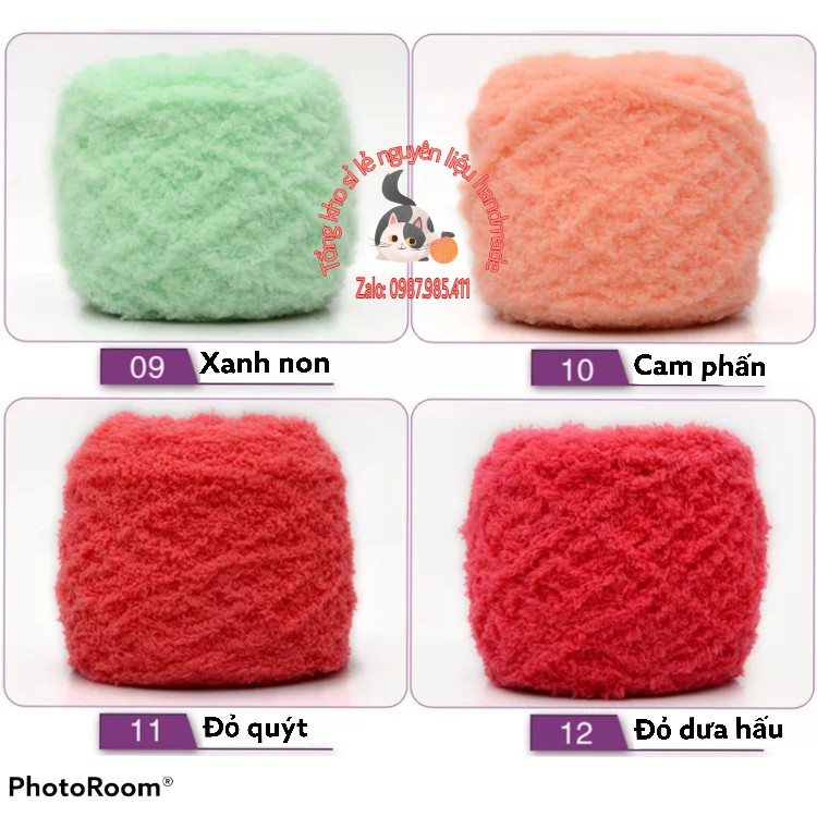 LEN BÔNG XÙ 100GRAM/CUỘN