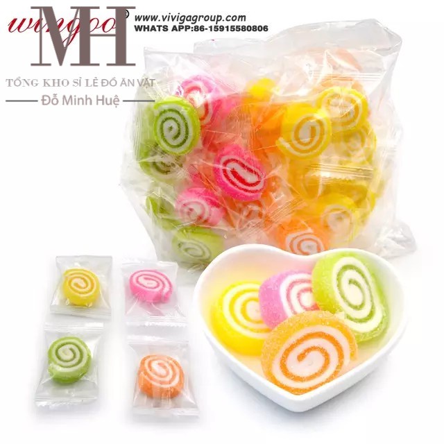 Combo 1000g kẹo dẻo trái cây bọc đường siêu ngon