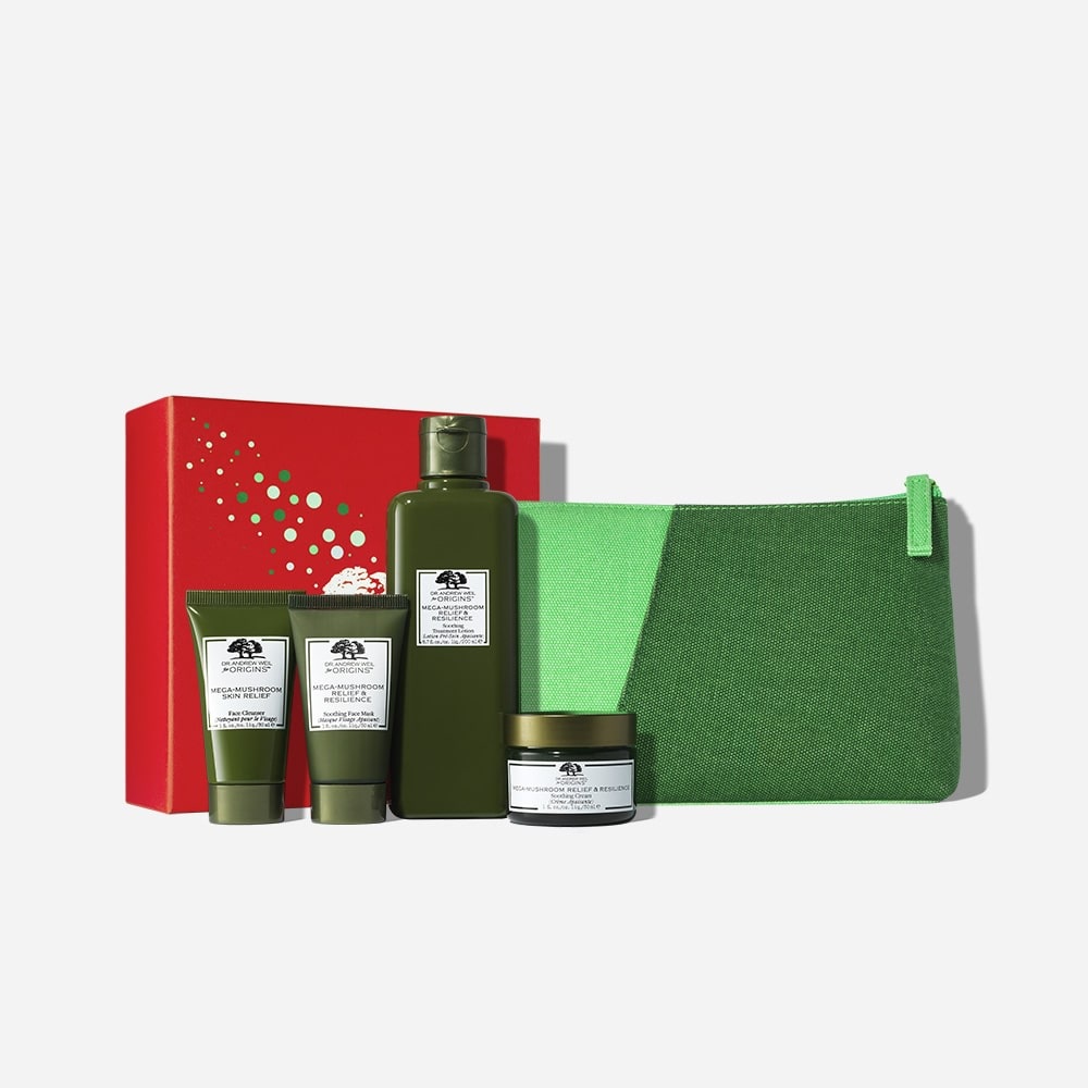 ORIGINS 🌿 Bộ dưỡng da Origins Mega-mushroom Soothing & Fortifying Essentials