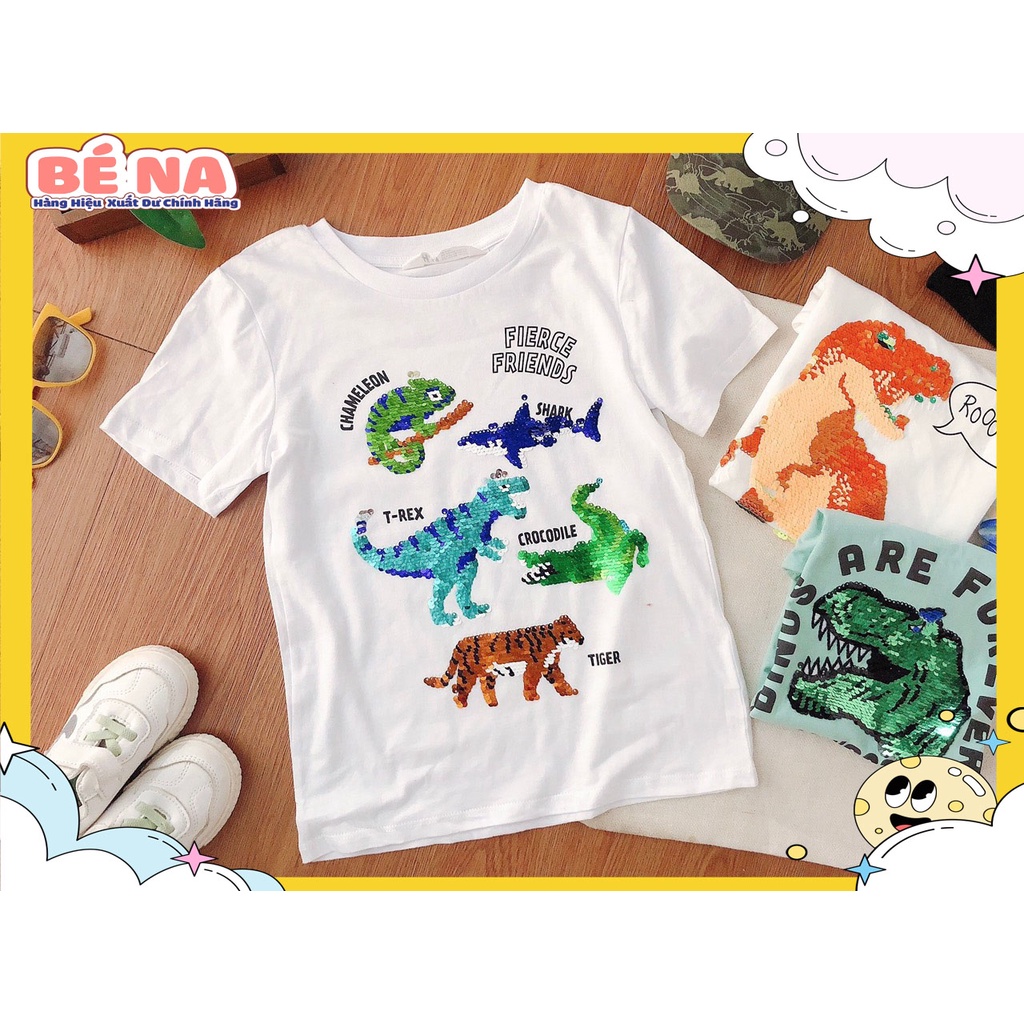 Áo phông H.M trắng cườm thú