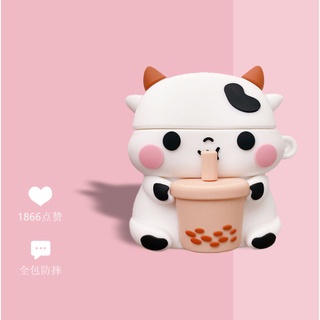 Vỏ Bảo Vệ Hộp Sạc Tai Nghe Airpods 1 2 3 Pro Hình Ly Trà Sữa 3d Bằng Silicon Tpu