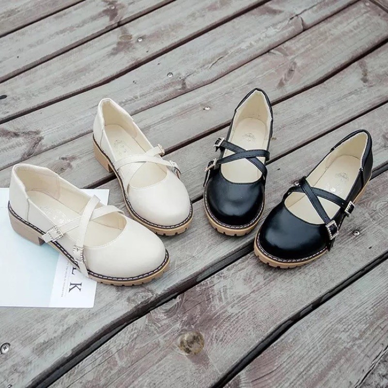 D128- giày oxford nữ da mềm mũi tròn phong cách hàn quốc trẻ trung kèm ảnh thật