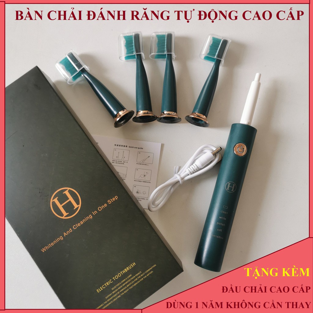 Bàn Chải Điện Tự Động Đánh Răng Rung 5 Chế Độ Cao Cấp Sang Trọng Chính Hãng