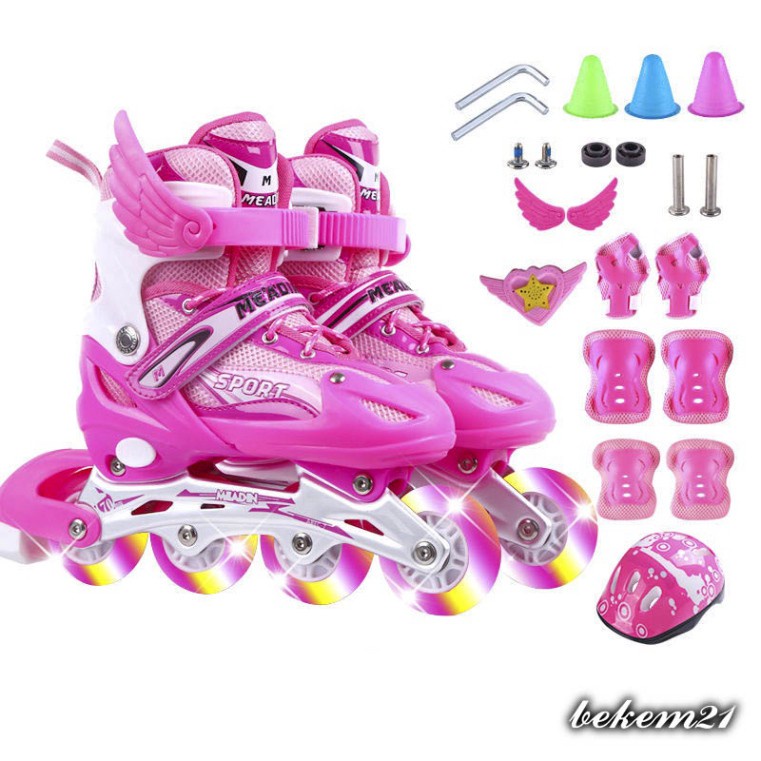 Giày Trượt Patin Phát Sáng Sport Trẻ Em - Batin Người Lớn QF Thế Hệ Mới