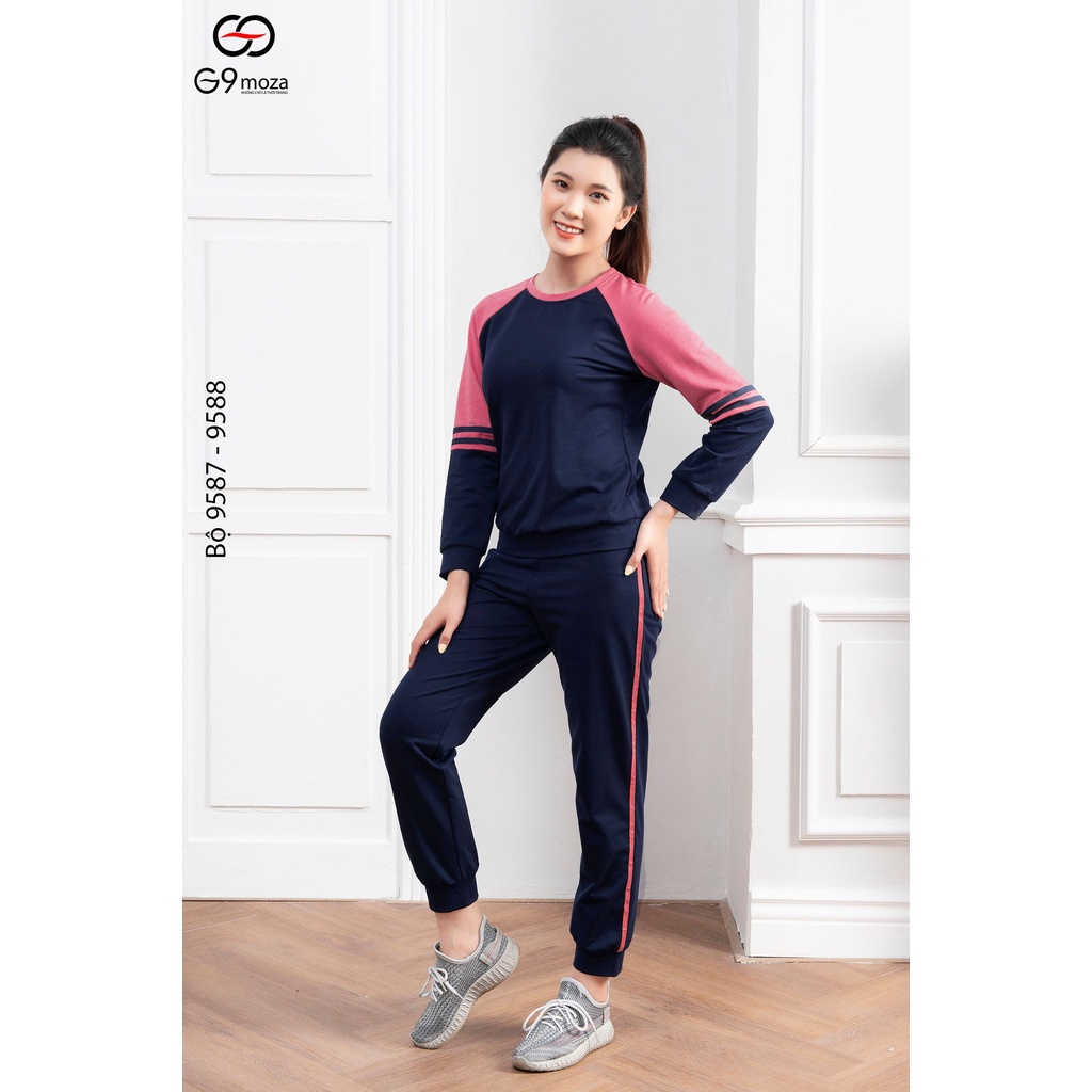 Bộ cotton G9moza dài tay 9587 - 9588