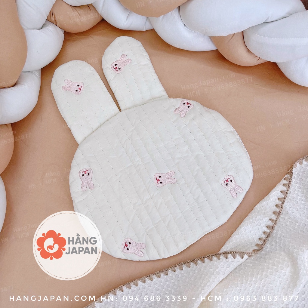 Gối cotton thoáng khí hình gấu thỏ xinh xắn dành cho em bé sơ sinh