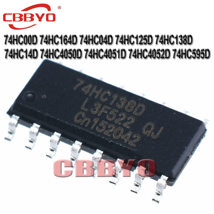 Set 20 Linh Kiện Điện Tử 74HC00D 74HC04D 74HC125D 74HC138D SOP 74HC14D 74HC4050D 74HC4051D 74HC4052D 74HC595D