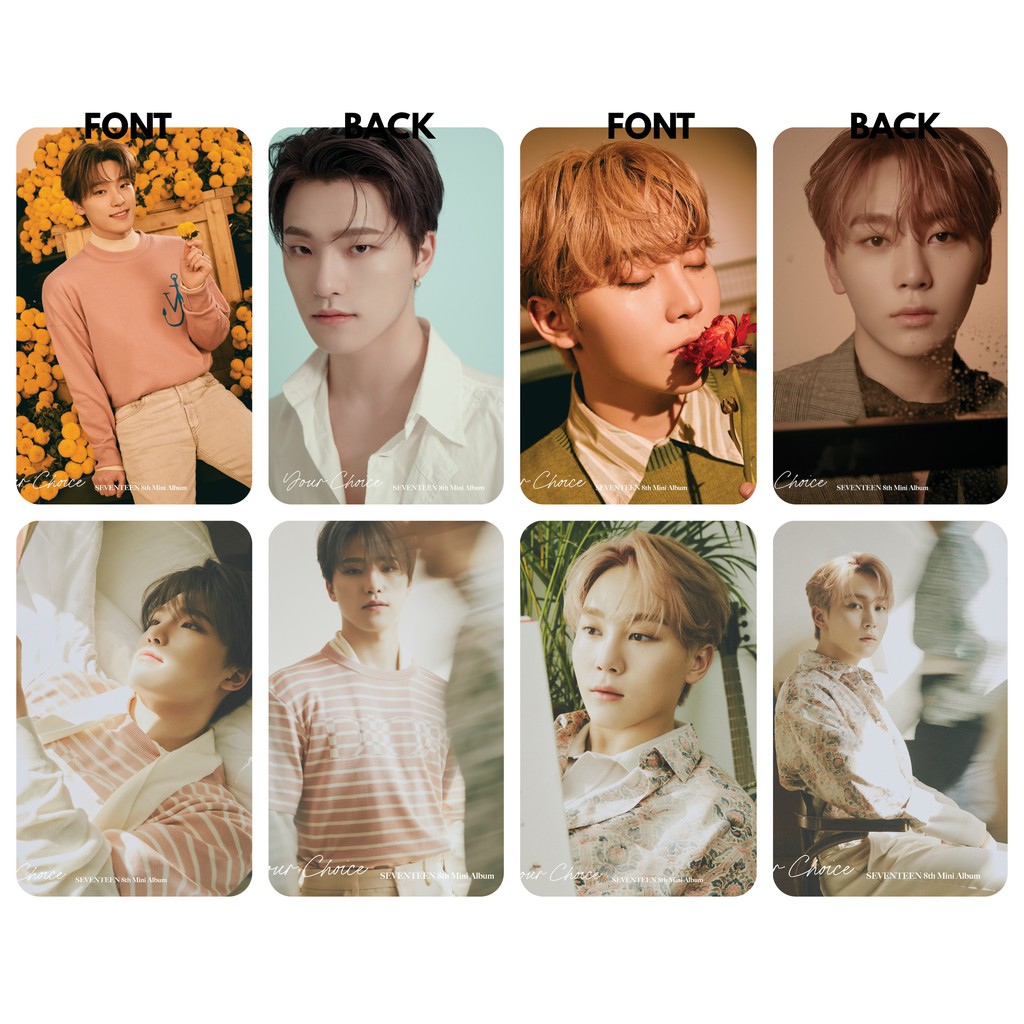 Set thẻ card nhựa SEVENTEEN - Your Choice in 2 mặt bo góc