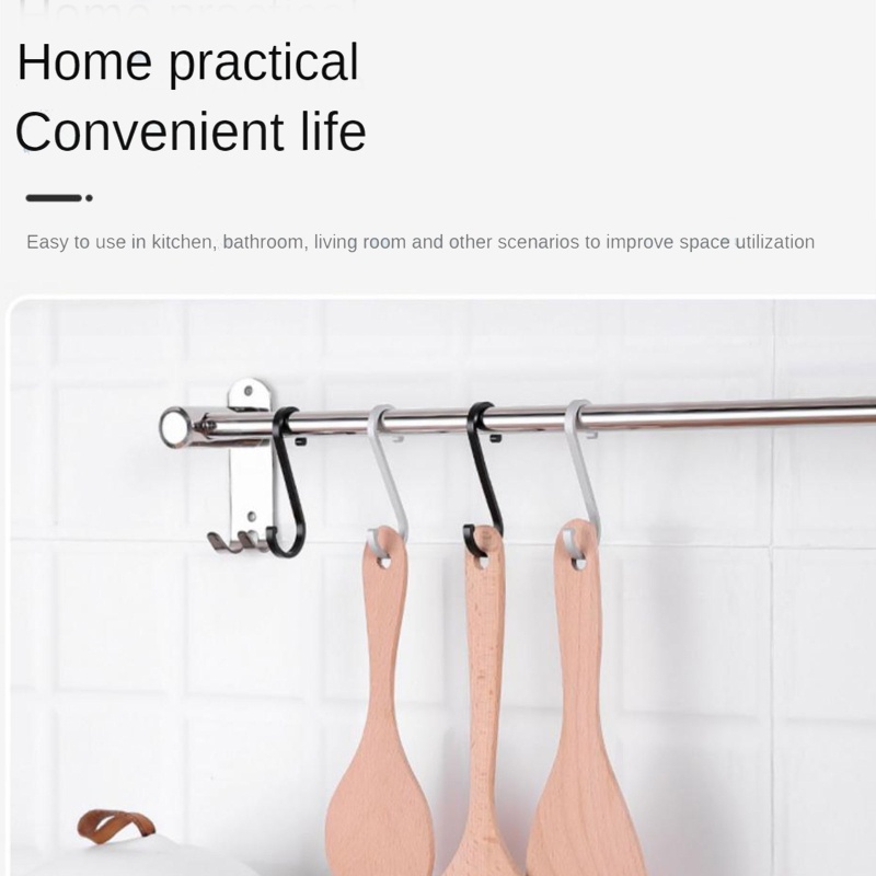 Móc Treo Đồ Hình Chữ S Bằng Hợp Kim Nhôm Siêu Bền Tiện Dụng Cho Nhà Bếp