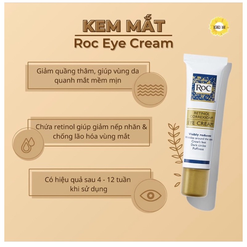 <Hàng auth, bill hãng> Kem mắt retinol RoC chống lão hoá | BigBuy360 - bigbuy360.vn
