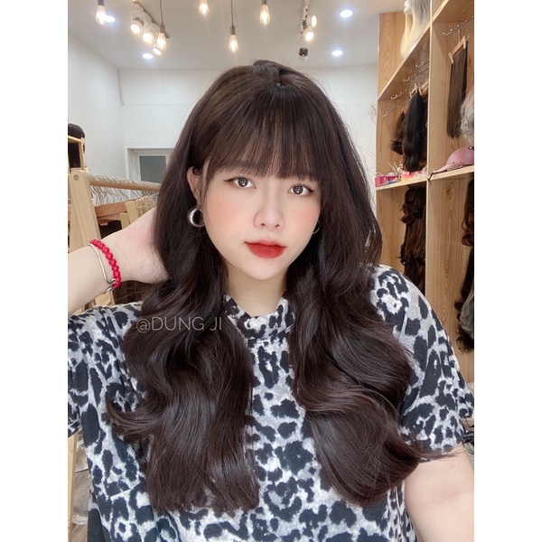 Dj-23 Tóc giả nữ nguyên đầu xoăn dài 60cm