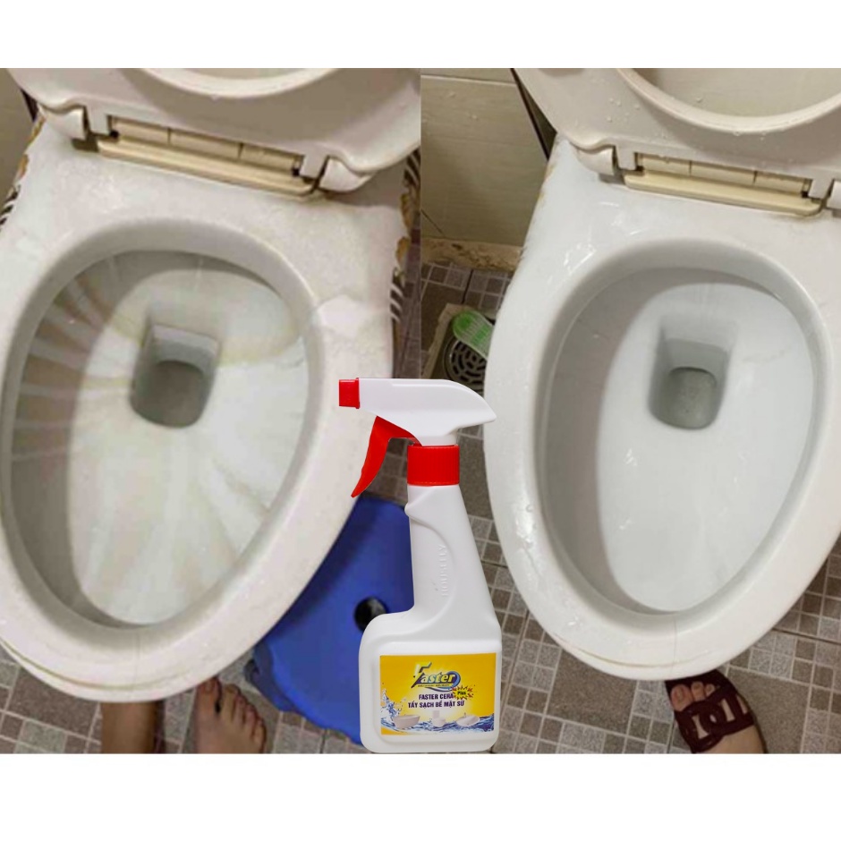 [SIÊU MẠNH] Tẩy bồn cầu, Làm Trắng Đồ Dùng Bằng Sứ, Lavabo, Vệ Sinh Gạch Men Nhà Tắm, FASTERCERA  - Siêu sạch, tiết kiệm