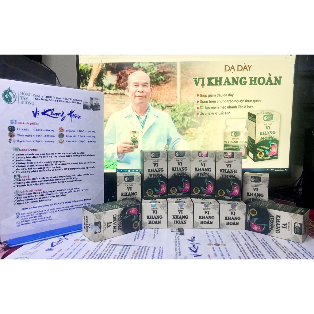 Dạ Dày Vị Khang Hoàn Mộc Can Hỗ Trợ Trào Ngược Thực Quản, Bảo Vệ Niêm Mạc Dạ Dày Hộp 80g