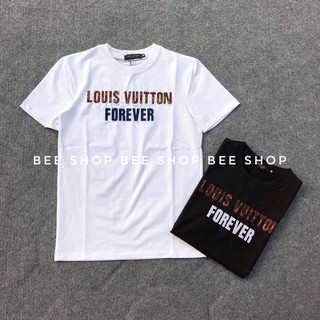 Áo phông nam nữ ngắn tay cổ tròn chữ thêu đơn giản - Bee Shop