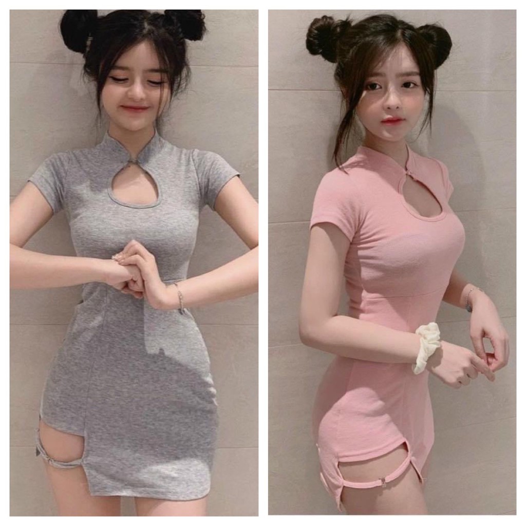Đầm body cổ Tàu
