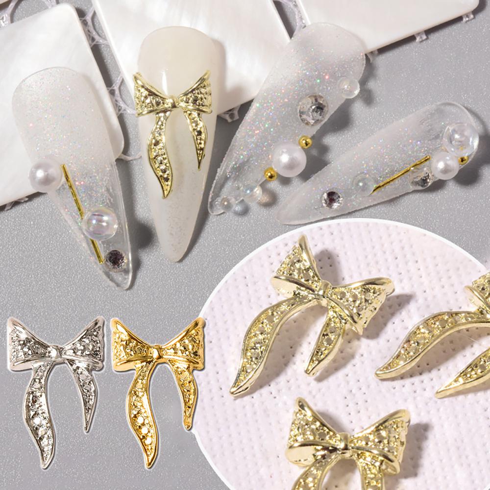 Hộp Phụ Kiện Trang Trí Móng Tay Nghệ Thuật|Hạt Charm Hình Nơ Đính Móng Tay