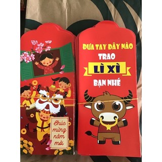Combo 10 bao lì xì Tết 2021 Tân sửu giá rẻ, đẹp, lạ