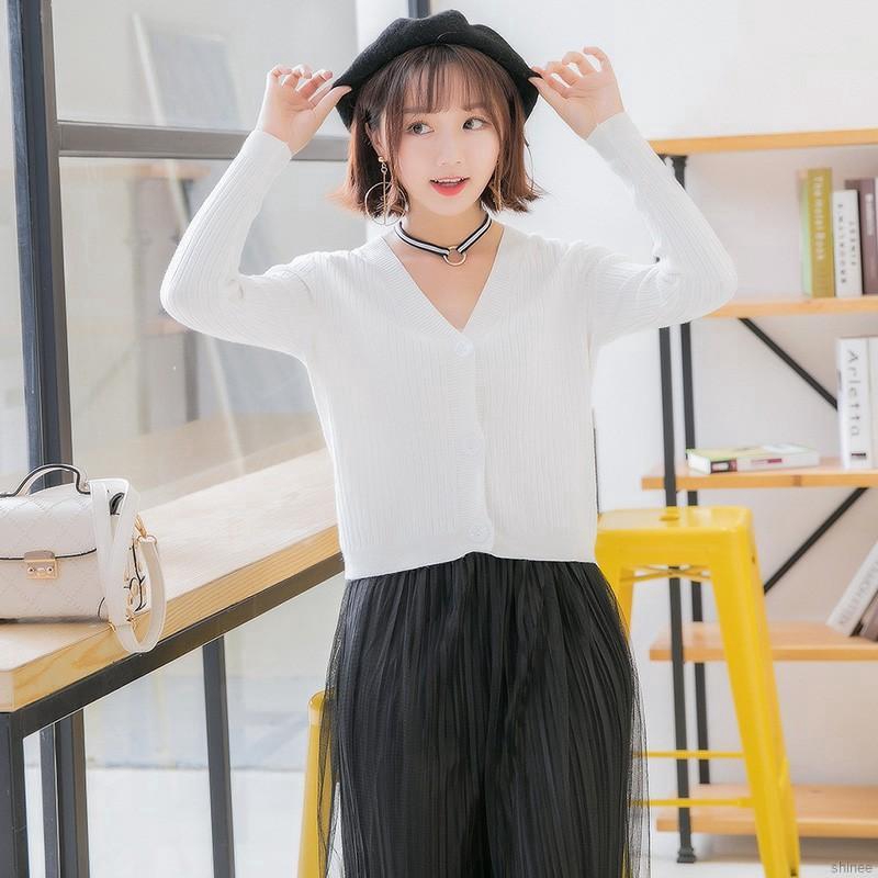 Áo khoác tay ngắn cổ chữ V màu trơn thời trang cho nữ | BigBuy360 - bigbuy360.vn