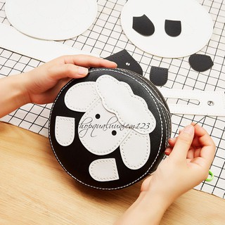 Bộ nguyên liệu DIY làm túi handmade túi hình tròn con cừu đáng yêu