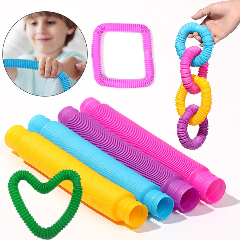 Đồ Chơi Ống Pop Chống Căng Thẳng Nhiều Màu Sắc Có Thể Uốn Cong Giúp Giảm Căng Thẳng Cho Bé