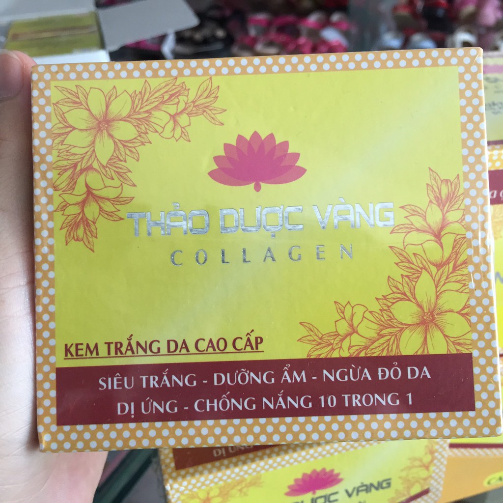 Kem Thảo Dược Vàng Collagen Trắng da cao cấp 30g GIÁ BAO BÌ 589K HỘP VÀNG LỚN