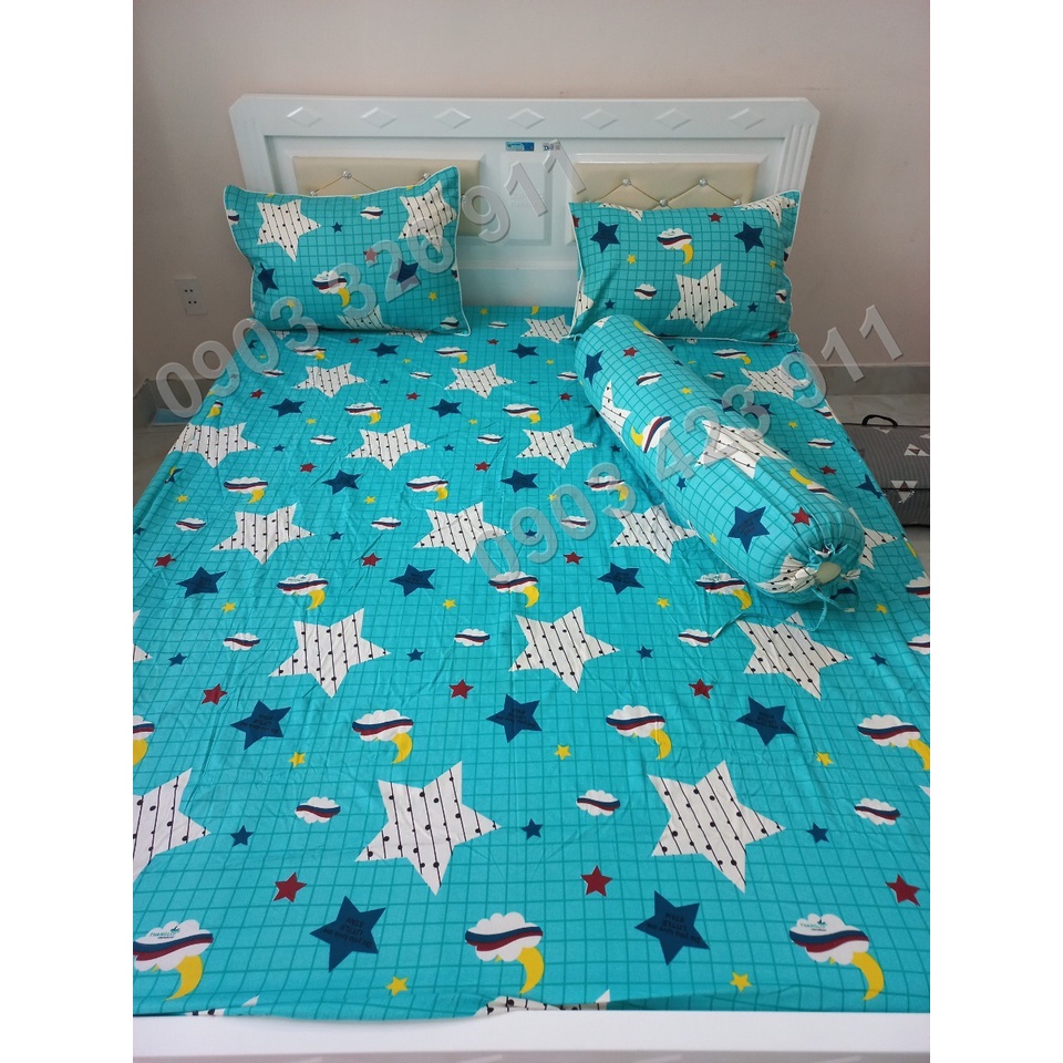 Bộ Drap Cotton Thắng Lợi Kèm Mền { CHUẨN LOGO}-siêu rẻ