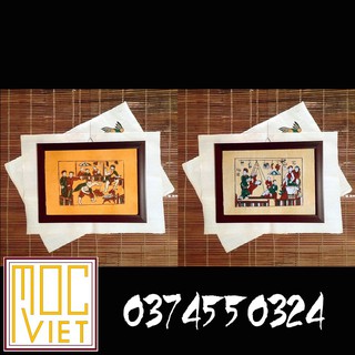 Cặp Tranh ĐÔng Hồ - Đánh Đu - Bịt Mắt Bắt Dê