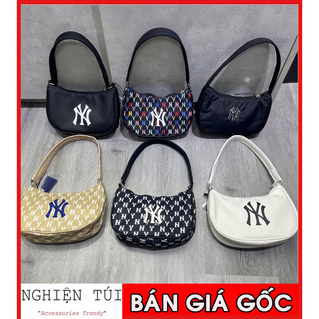 [TỔNG HỢP] Túi kẹp nách / Túi đeo vai NY MLB Big Logo Solid Hobo Bag New | HÀNG XUẤT DƯ XỊN