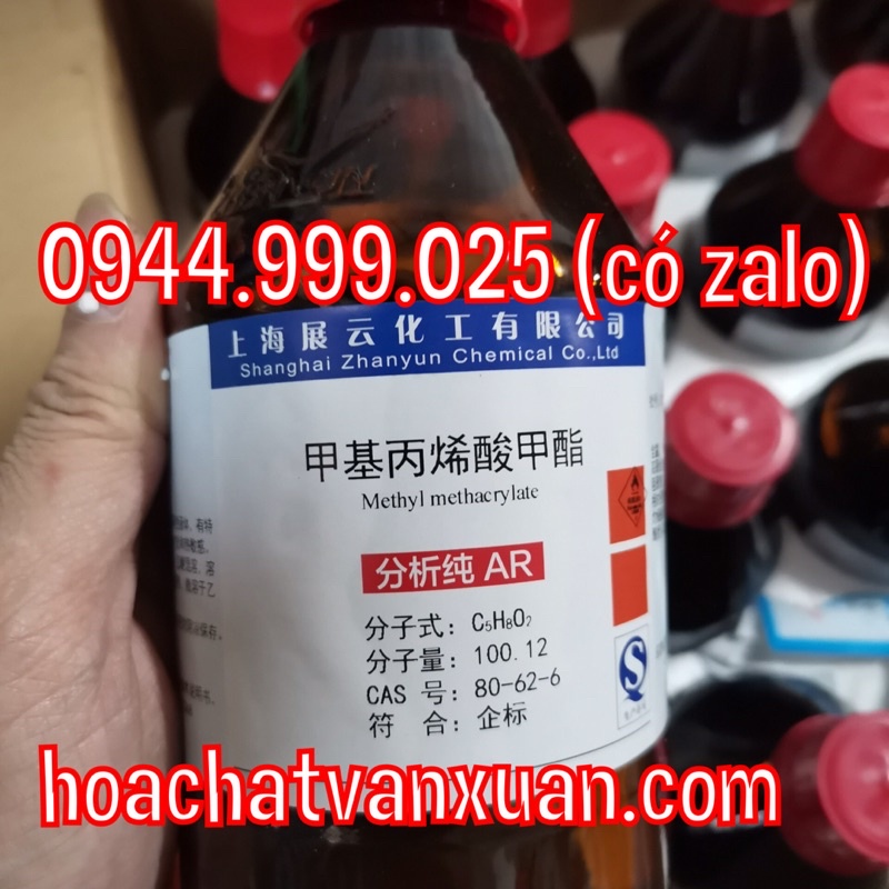 Hoá chất methyl methacrylate chai 500ml CAS 80-62-6 C5H8O2