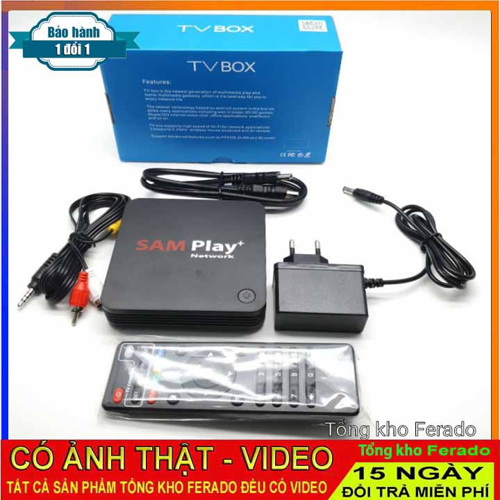 Android TV Box Samplay+ S10Xpro hàng chính hãng - Hỗ trợ điều khiển giọng nói,Wifi 2.4 + 5g