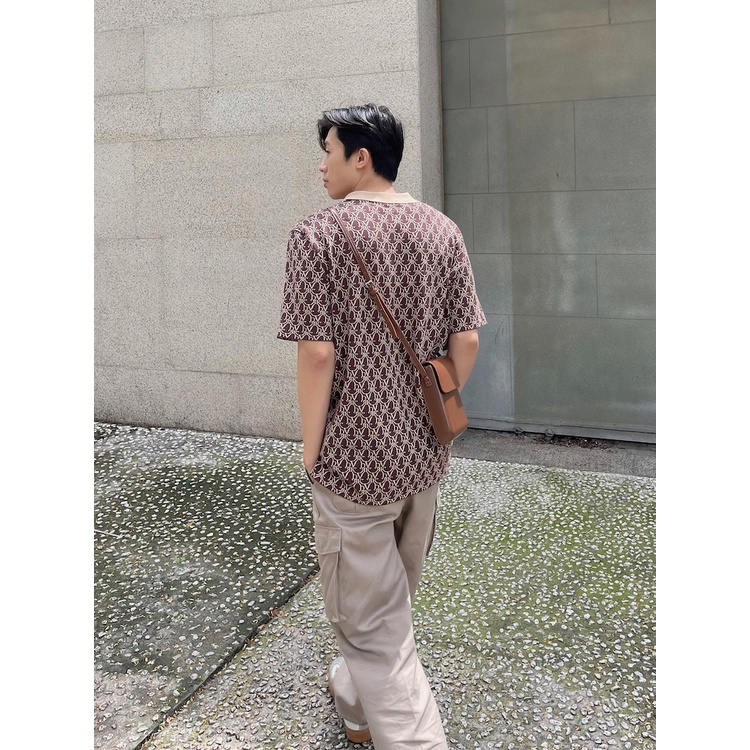 DVRK - Áo polo họa tiết Monogram TIRAMISU-DVRK-22SS