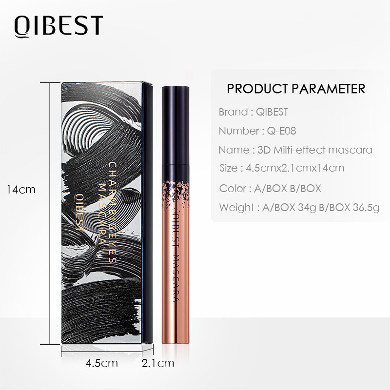 Mascar QIBEST 3D chuốt dài và cong mi chống thấm nước 34g | BigBuy360 - bigbuy360.vn