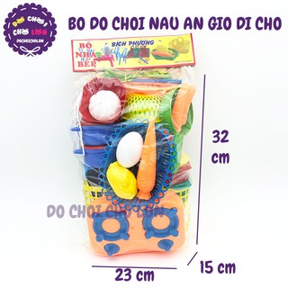 Đồ chơi giỏ đi chợ LỚN, CA MEN đựng cơm bằng nhựa Bích Phương - Đồ chơi nhà bếp nấu ăn