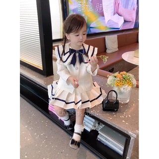 Set công chúa đũi xốp trắng viền cho bé gái