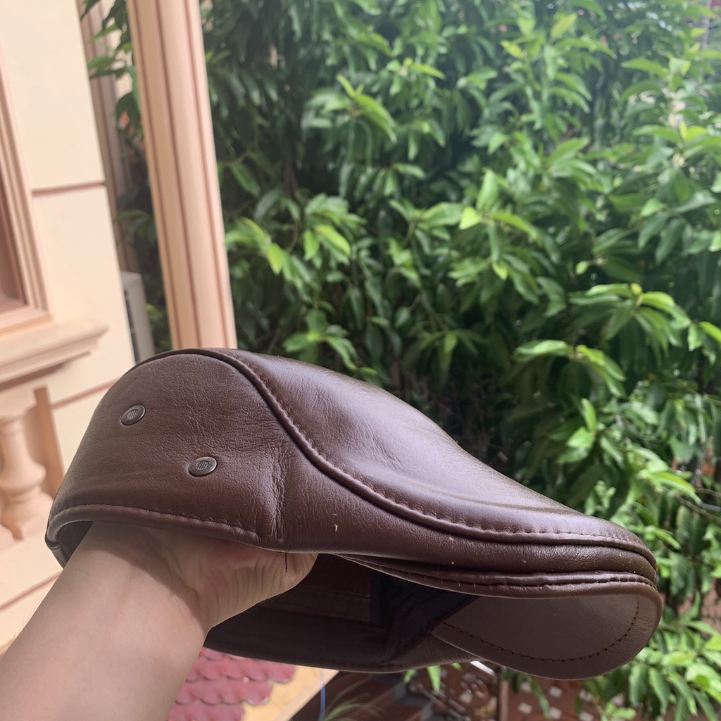 Mũ beret nam da bò M307